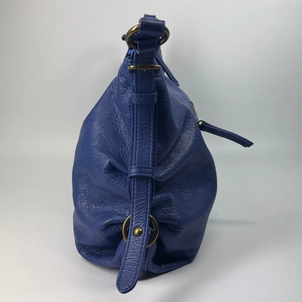 American Leather Co. Thayer Perfect Hobo‎ Bag Cerulean Blue
